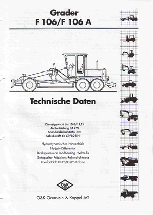 Niveleuses O&K F 106