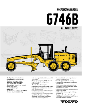 Niveleuses Volvo G746B
