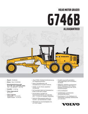 Niveleuses Volvo G746B