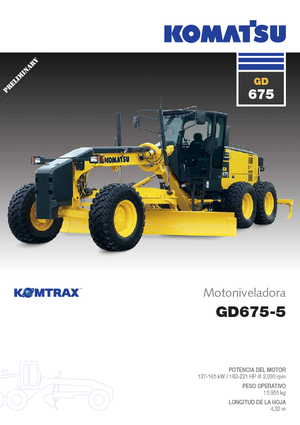 Niveleuses Komatsu GD675-5