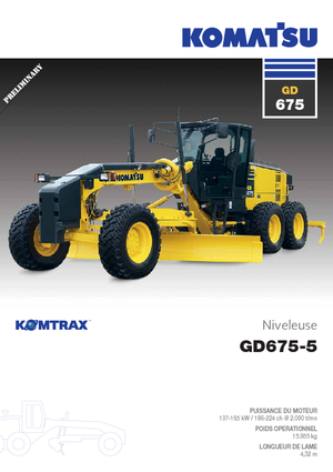 Niveleuses Komatsu GD675-5
