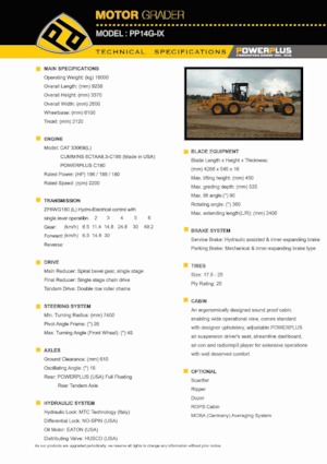 Niveleuses PowerPlus PP14G-IX