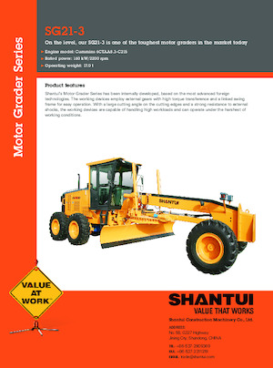 Niveleuses Shantui SG21-3