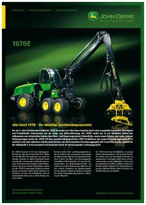 Abatteuse forestière John Deere 1070 E