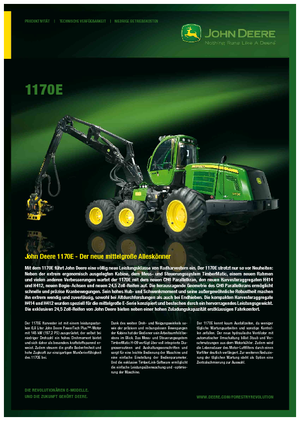 Abatteuse forestière John Deere 1170 E