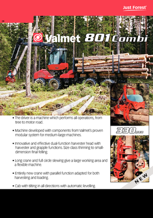 Abatteuse forestière Valmet 801 Combi