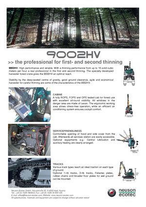 Abatteuse forestière Neuson-Ecotec 9002 HV