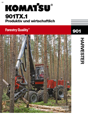 Abatteuse forestière Komatsu 901 TX