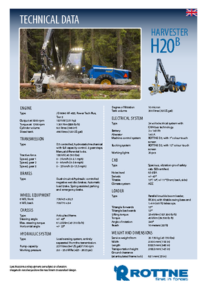 Abatteuse forestière Rottne H 20 B
