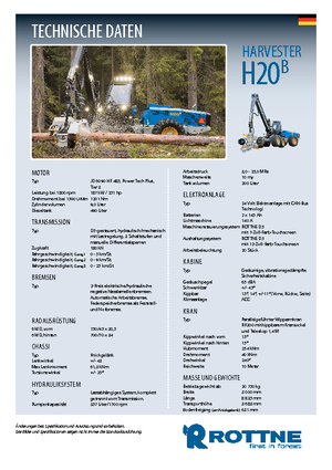 Abatteuse forestière Rottne H 20 B