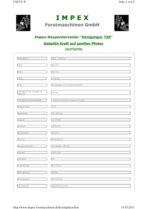 Abatteuse forestière Impex Königstiger T 30 Gigant