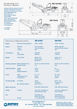 Abatteuse forestière Sampo Rosenlew SR 1046 X