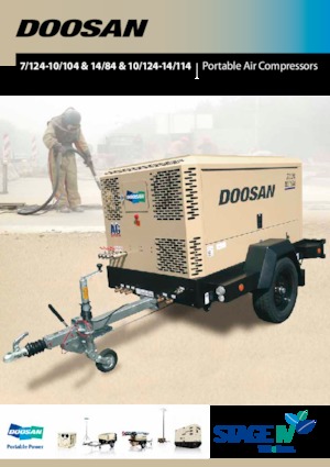 Compresseurs d'air portable - Gasoil, Electrique, Essence Doosan 10/124 