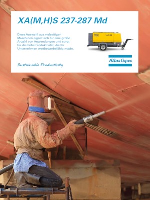 Compresseurs d'air portable - Gasoil, Electrique, Essence Atlas Copco XAMS 287 MD