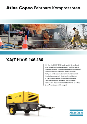 Compresseurs d'air portable - Gasoil, Electrique, Essence Atlas Copco XAHS 186 Dd