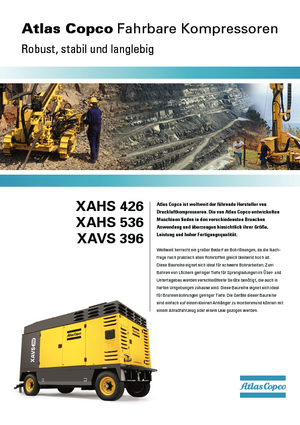 Compresseurs d'air portable - Gasoil, Electrique, Essence Atlas Copco XAHS 426 CD