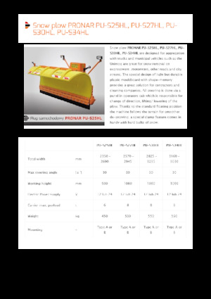 Chasse-neige d’autoroute Pronar PU-S30HL 