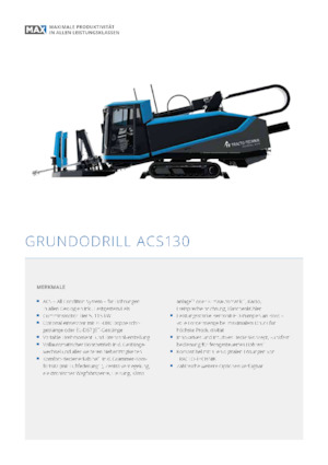 Foreuses directionnelles horizontales TRACTO-Technik Grundodrill ACS 130