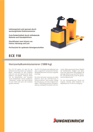 Préparateurs de commandes Jungheinrich ECE 118