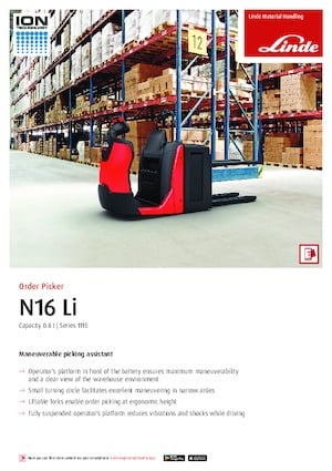 Préparateurs de commandes Linde N16Li