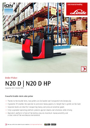 Préparateurs de commandes Linde N20D HP