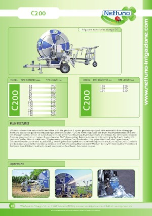Enrouleurs de tuyau Nettuno C200 125/220