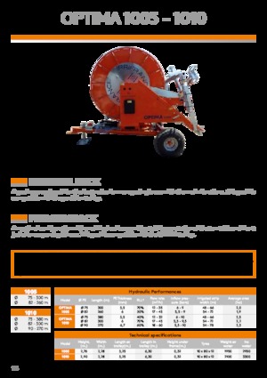 Enrouleurs de tuyau IRRIFRANCE Optima 1010 90/270