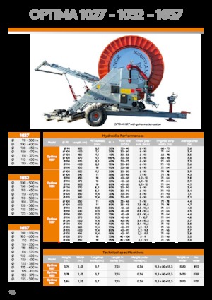 Enrouleurs de tuyau IRRIFRANCE Optima 1027 110/420