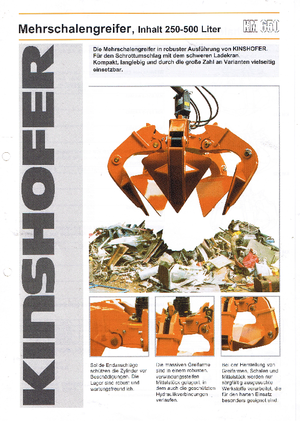 Godets à clapet hydr. Kinshofer KM 652-5-500