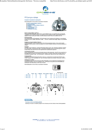 Godets à clapet hydr. Idrobenne PFO 6/280
