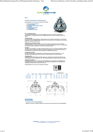 Godets à clapet hydr. Idrobenne PFV 6/250