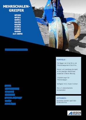 Godets à clapet hydr. Arden GA550