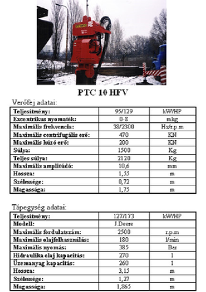 Pilonneuses vibrants PTC 10 HFV
