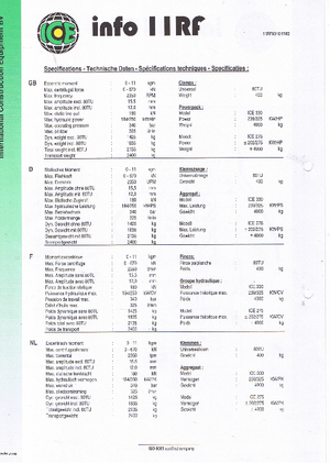 Pilonneuses vibrants ICE 11 RF