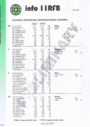 Pilonneuses vibrants ICE 11 RFB