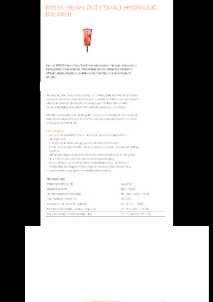 Marteaux -piqueurs hydrauliques Sandvik BR555i