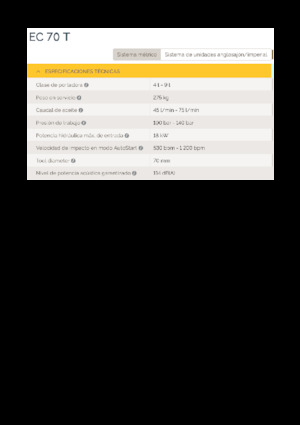 Marteaux -piqueurs hydrauliques Epiroc EC 70 T