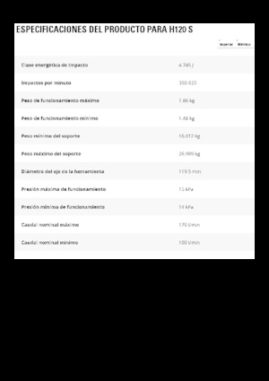 Marteaux -piqueurs hydrauliques Caterpillar H120 S