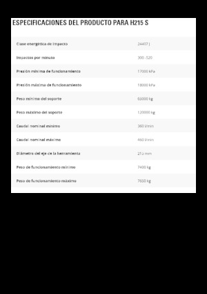 Marteaux -piqueurs hydrauliques Caterpillar H215 S