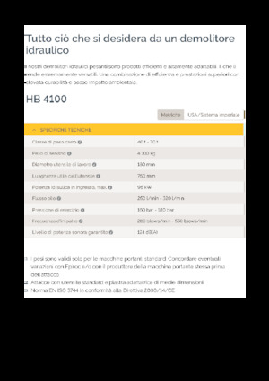 Marteaux -piqueurs hydrauliques Epiroc HB 4100