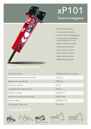 Marteaux -piqueurs hydrauliques Promove xP 101