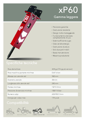 Marteaux -piqueurs hydrauliques Promove xP 60 