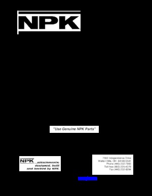 Marteaux -piqueurs hydrauliques NPK E 216 B