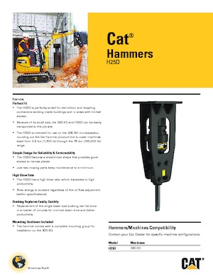 Marteaux -piqueurs hydrauliques Caterpillar H25D
