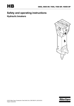 Marteaux -piqueurs hydrauliques Atlas Copco HB 7000