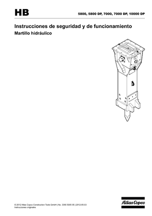 Marteaux -piqueurs hydrauliques Atlas Copco HB 7000