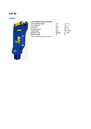 Marteaux -piqueurs hydrauliques Vistarini VH 90