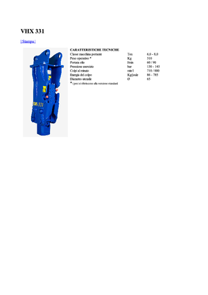 Marteaux -piqueurs hydrauliques Vistarini VHX 331