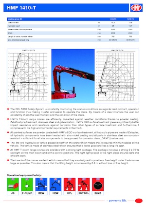 Grues de chargement hydrauliques HMF 1410-T4