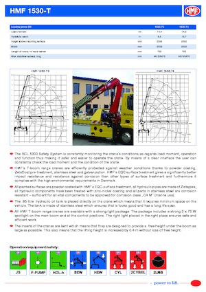 Grues de chargement hydrauliques HMF 1530-T4-MCS